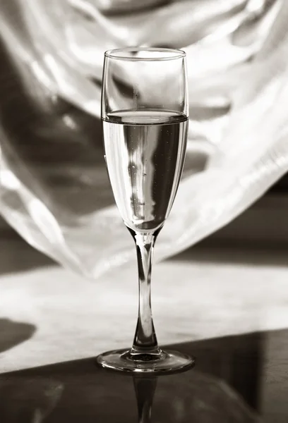 Egy pohár pezsgő. — Stock Fotó