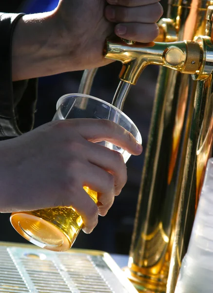 Poured beer — Stock Photo, Image