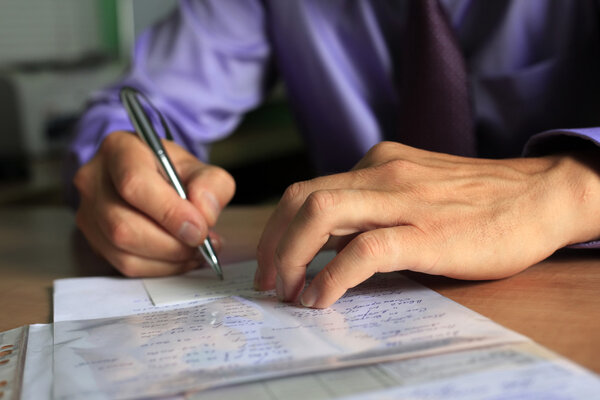 Hand of the businessman