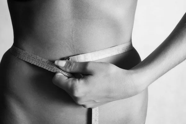 Medição de uma cintura — Fotografia de Stock