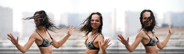 Dansen onder een regen — Stockfoto