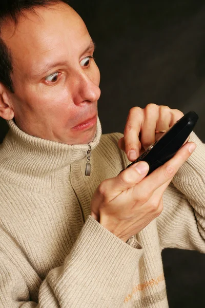 Hombre con el teléfono — Foto de Stock