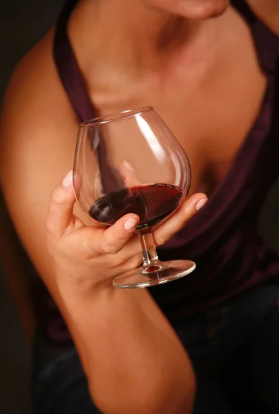 Glas mit einem Rotwein — Stockfoto