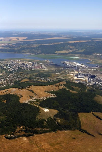 Från ett flygplan — Stockfoto