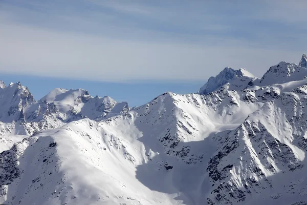 Berge und Schnee — Stockfoto