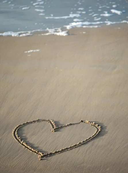 Serce na piasku — Zdjęcie stockowe