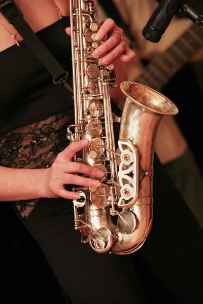 Saxophonist — Stockfoto