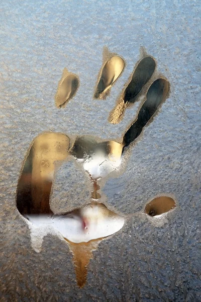 Impressão de uma mão — Fotografia de Stock