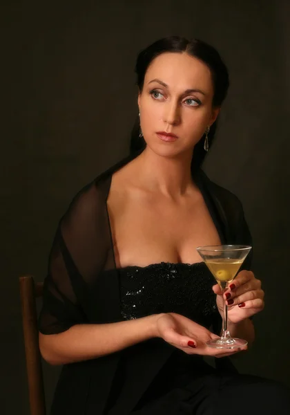Martini met een olijfolie — Stockfoto