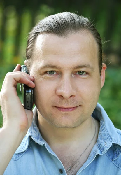 Man with the phone — Stock Photo, Image