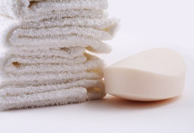 Towels and soap clipart