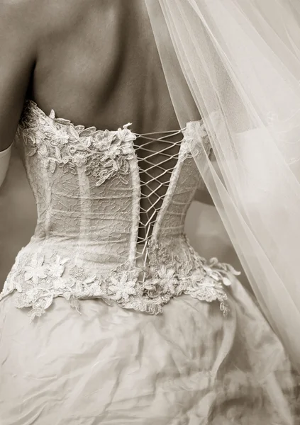 Robe d'une mariée — Photo