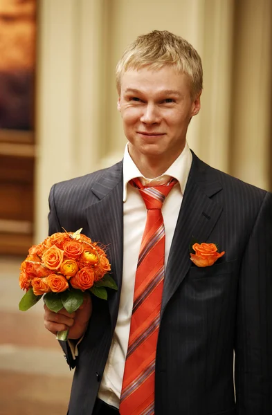 Cheerful groom — Stock Photo, Image
