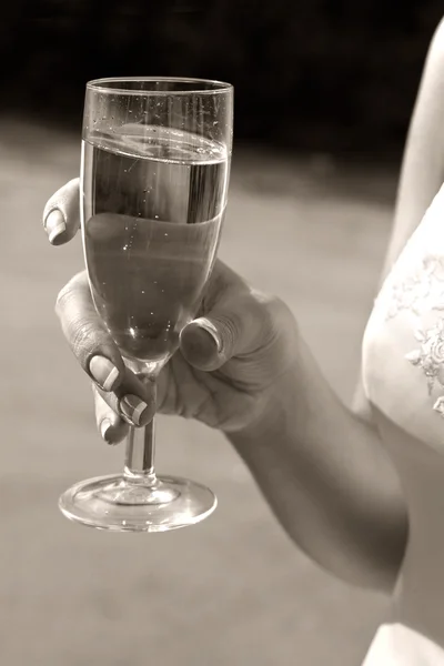 Ett glas champagne — Stockfoto