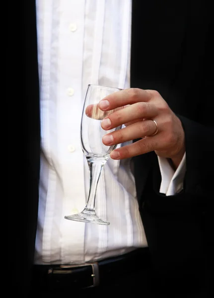 Egy pohár pezsgő. — Stock Fotó