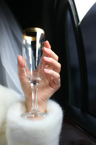 Glas mit Champagner — Stockfoto