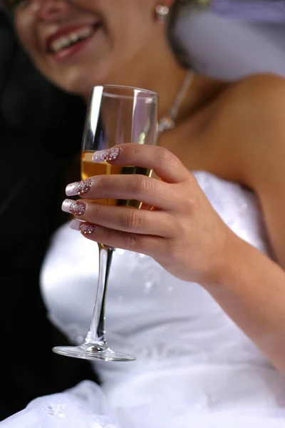 Glas med champagne — Stockfoto