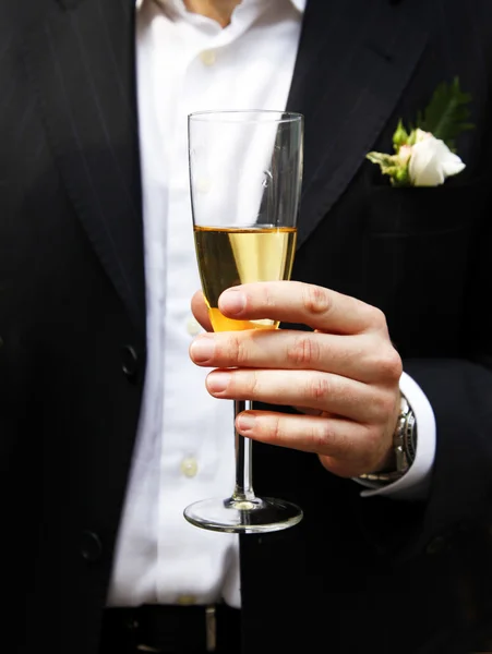 Glas champagne. — Stockfoto