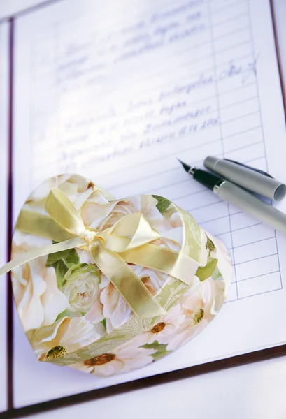 Wedding contract — Stockfoto