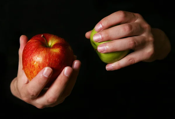 Mokrá jablka — Stock fotografie
