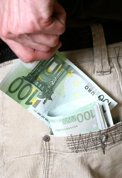 Cebinde para ile — Stok fotoğraf