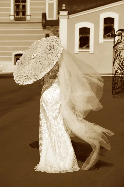 Gyönyörű menyasszony. — Stock Fotó