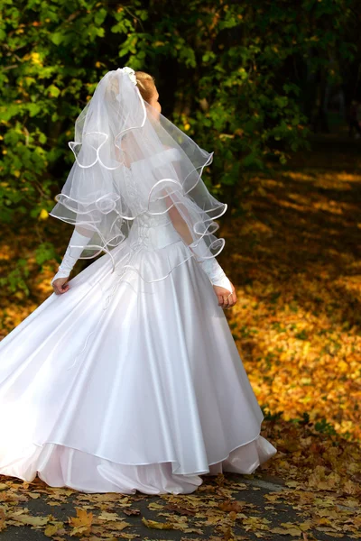 La sposa in parco — Foto Stock