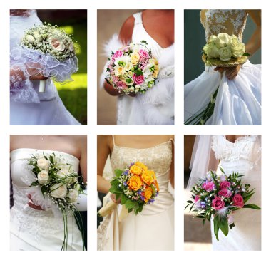 Wedding bouquets clipart