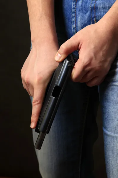 Pistola nera — Foto Stock
