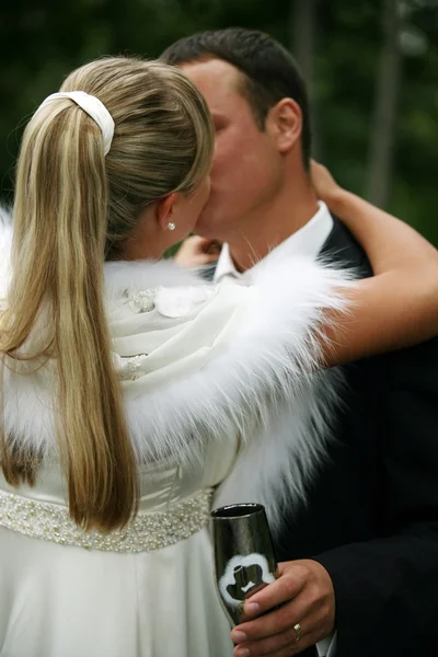 Svatební polibek — Stock fotografie