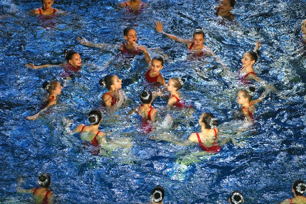 Synchronní plavání — Stock fotografie