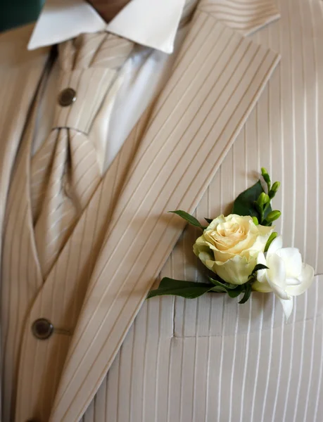 Buttonhole with rose — Stock Photo, Image