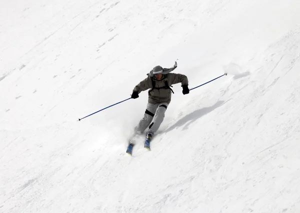 Les skieurs au sommet de la montagne — Photo