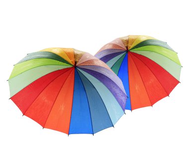 Rainbow umbrella clipart