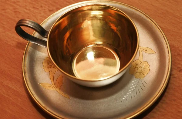 Gümüş kahve fincanı — Stok fotoğraf