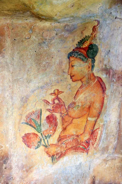 Fresk Sigiriya — Zdjęcie stockowe