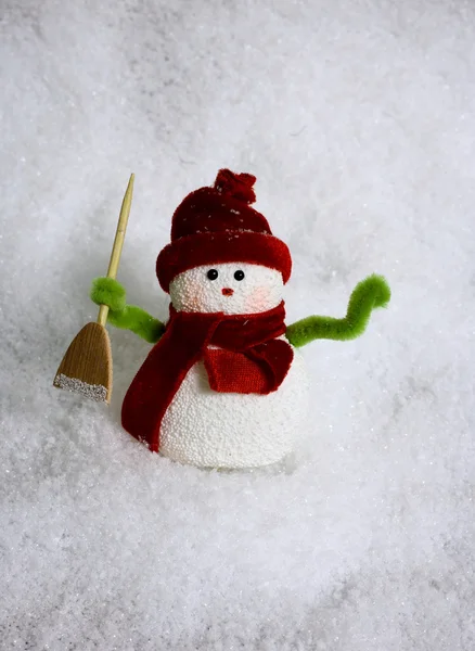 Sneeuwpop in sneeuw — Stockfoto