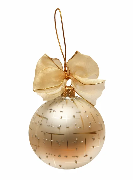 Złota piłka Boże Narodzenie — Zdjęcie stockowe