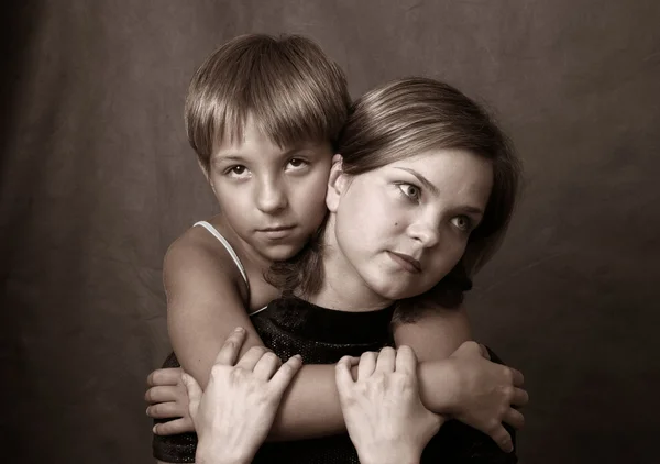 Yeğeni ve halası portre — Stok fotoğraf