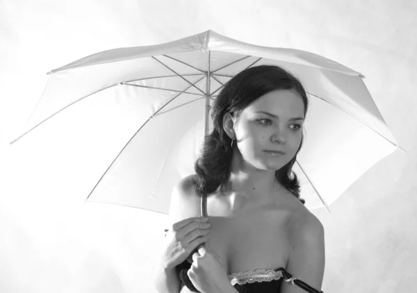Porträt mit Regenschirm — Stockfoto