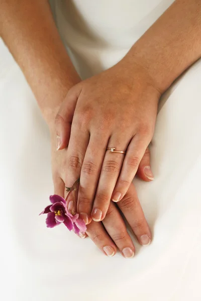 Τα χέρια της νύφης — Φωτογραφία Αρχείου