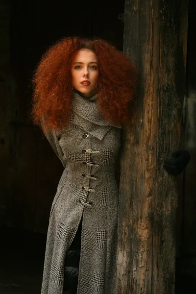 Retrato da menina com cabelo vermelho — Fotografia de Stock