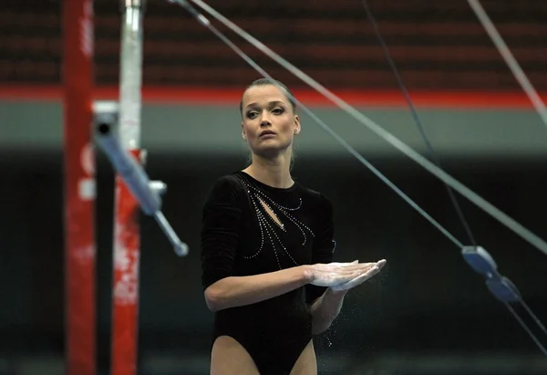 Known gymnast Svetlana Horkina — Stock Photo, Image