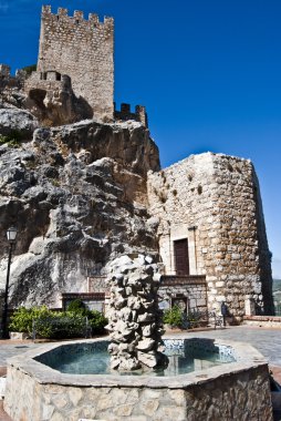 Castle in the town of Zuheros, Córdoba clipart