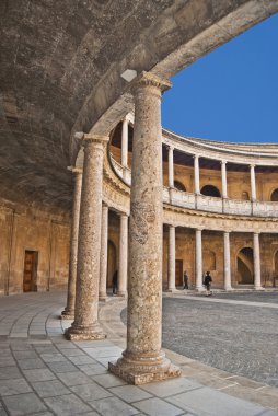 Interior of the Palace of Charles V, the Alhambra clipart