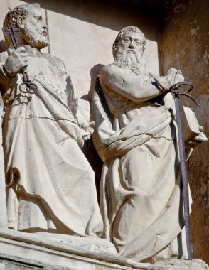 Sculpture of St. Paul and St. Peter clipart