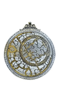 Arab astrolabe on a white background clipart