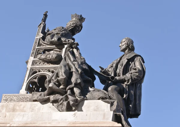 stock image Queen Isabella and Christopher Columbus in Granada