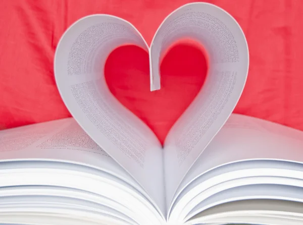 Livro com coração — Fotografia de Stock