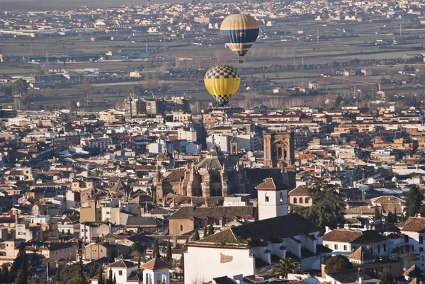 Granada vliegende ballons — Stockfoto